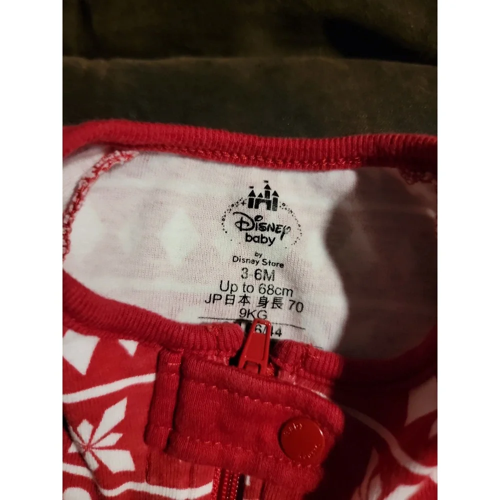 Disney baby by disney store mickey mouse one‎ piece Christmas holiday outfit 3 6